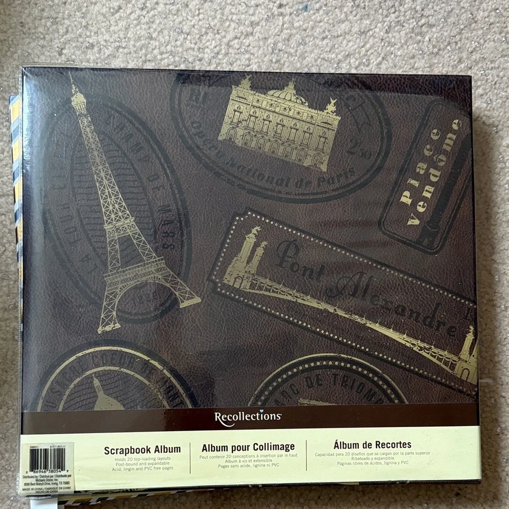 2 Recollections Gold and Brown Paris Scrapbook Album
